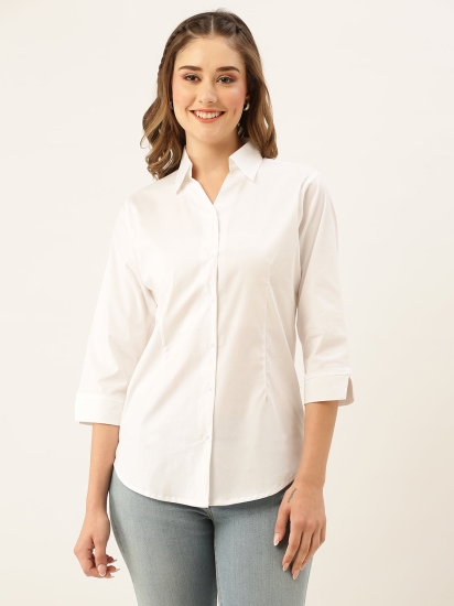Women’s White Classic Button-Down Shirt
